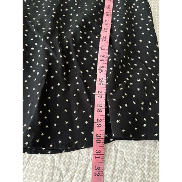Madewell Star Print Silk Dress XXS Black Short - Picture 11 of 11